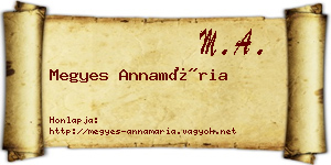 Megyes Annamária névjegykártya
